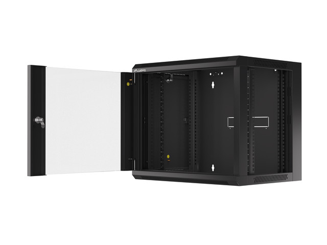 Lanberg 19" räkikapp 9U seinale kinnituv 570*450, kiiresti koostatav (flat pack), must