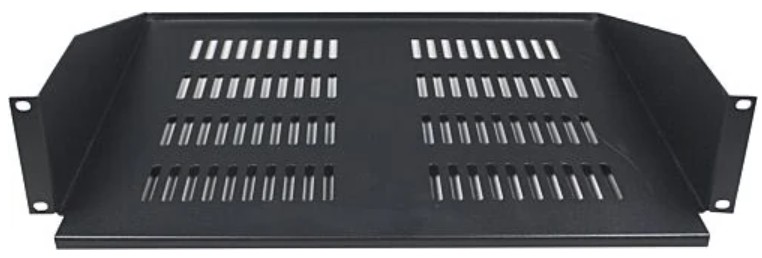 Toten 19" fixed shelf 2U, 367mm depth, maximum 17kg