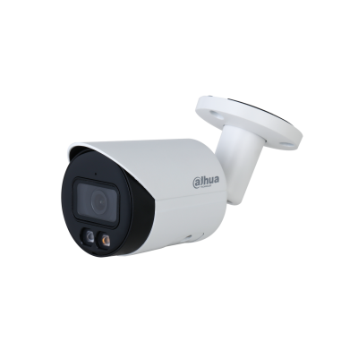 Dahua IPC-HFW2449S-S-IL, FULLCOLOR+IR-LED (24/7 värviline pilt), WizSense (lihtsustatud tehisintellekt analüütikaga), 1/2.9” 4MP sensor 2560×1440@25fps H.265+, 0.008 Lux@F1.6, VALGE-LED või IR-LED valgustab kuni 30m, WDR 120db, 2.8mm vaatenurk: 95°, analüütika: Jooneületus, piirkonda sisenemine /väljumine (inimese ja auto tuvastus/eristus); sisseehitatud mikrofon, Micro SD kuni 256GB, DC 12V ja PoE &lt;5.2W, töötemp: -40°C to +60°C, ilmastikukindel IP67, garantii 3 aastat