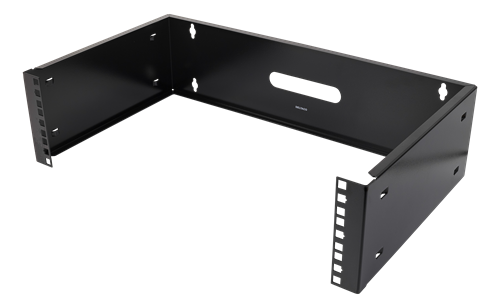 19" seinakinnitus, 3U, 25kg koormusele, LxSxK: 521x305x136mm, teraskonstruktsioon, must