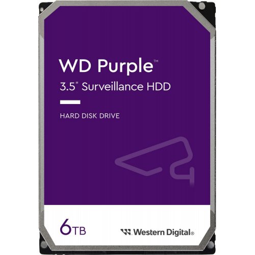 Western Digital Purple Surveillance HDD 6TB 3.5" SATA 6 Gb/s, 256MB cache, 5400rpm