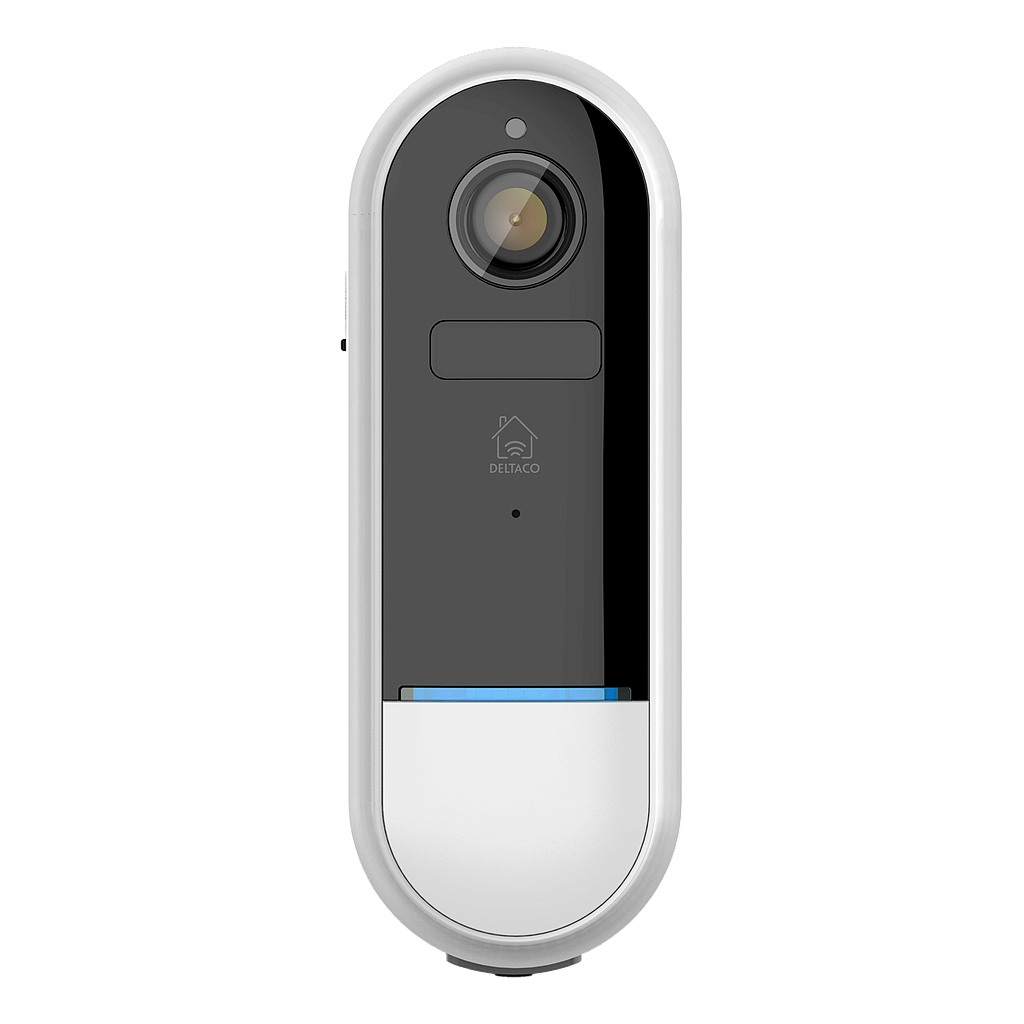 Smart home Wi-Fi doorbell camera, IP65, weatherproof, white/silver