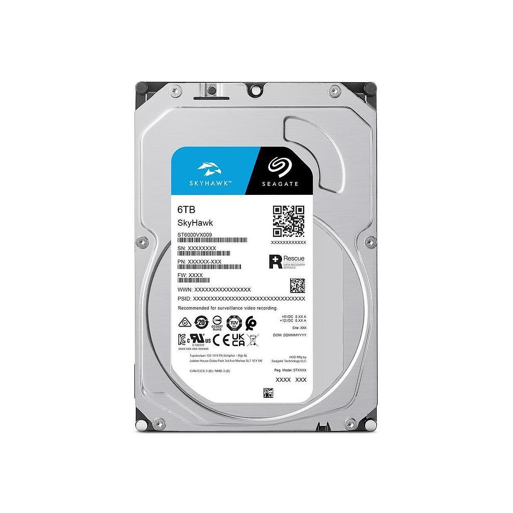 Seagate SkyHawk 6TB 3.5" SATA surveillance HDD, 256MB cache