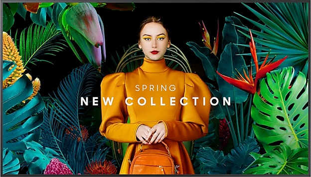 Samsung signage display, digital signage flat panel 55&quot; LCD Wi-Fi 500 cd/m² 4K Ultra HD Black Tizen 24/7