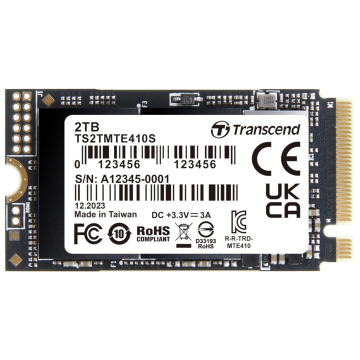 Transcend 2TB M.2 2242 PCIe Gen4x4 NVMe 3D TLC DRAM-less