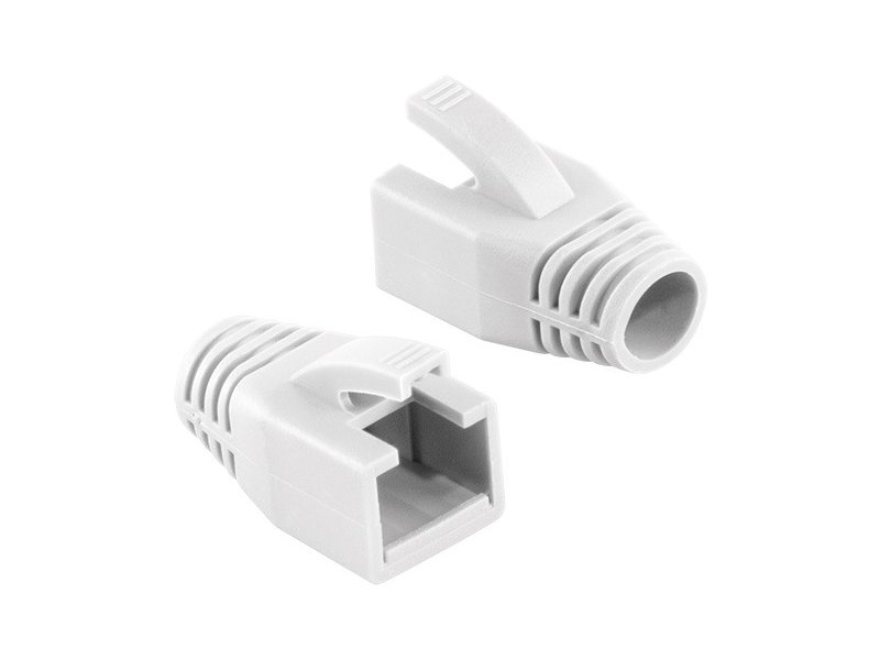 Logilink MP0035W strain relief boot 8.0 mm for Cat.6 RJ45 plugs, 50 tk., valge