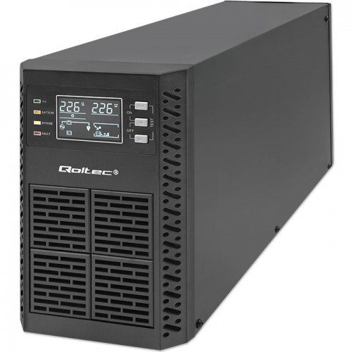 Qoltec UPS 2kVA, 2000W, PF1.0 LCD,EPO,USB,On-line