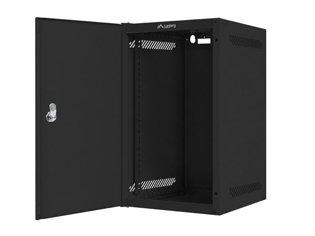 Lanberg rack cabinet 10&quot; wall mount 9U 280*310 black with metal door, flat pack