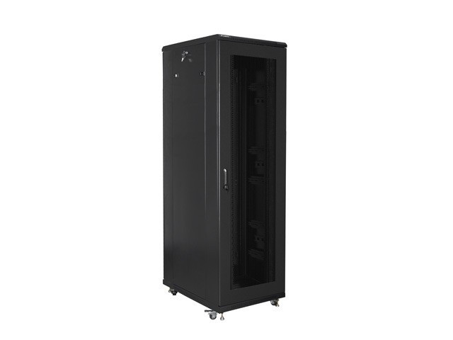 Lanberg 19" free-standing rack cabinet 42U*800*800 with mesh door (flat pack), black