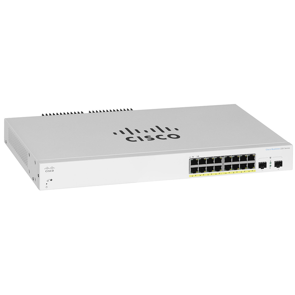 Cisco CBS220 Smart 16-port Gigabit PoE 130W 2*1G SFP uplink switch