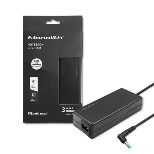 Qoltec power adapter for laptop HP 65W | 19.5V | 3.33A | 4.5*3.0+pin | slim