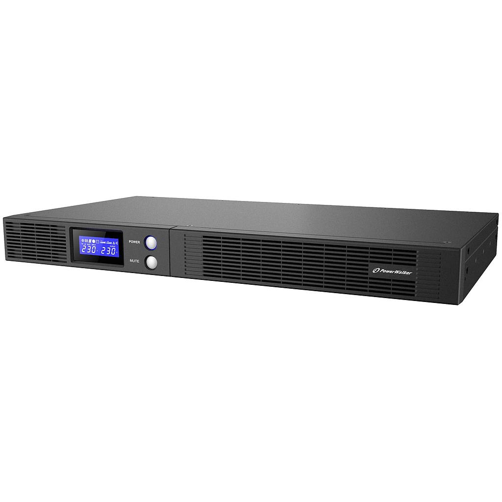 Bluewalker line-interactive UPS Powerwalker VI 500, 500VA/300W, 4*C13 output, rackmount 1U