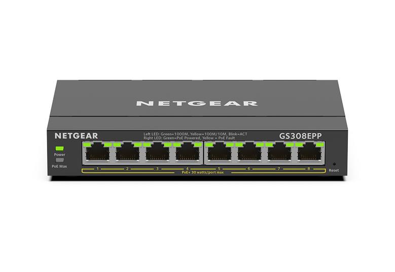 Netgear 8-port Gigabit Ethernet Plus PoE+ switch