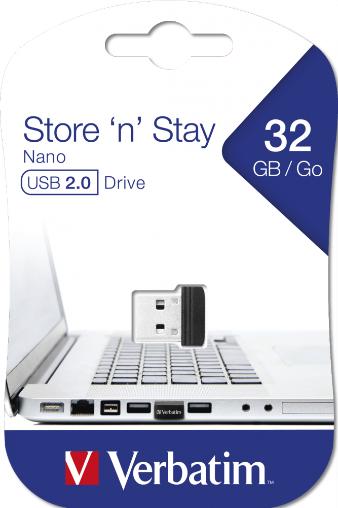 USB-Stick 32GB Verbatim 2.0 Nano Store'n Stay retail