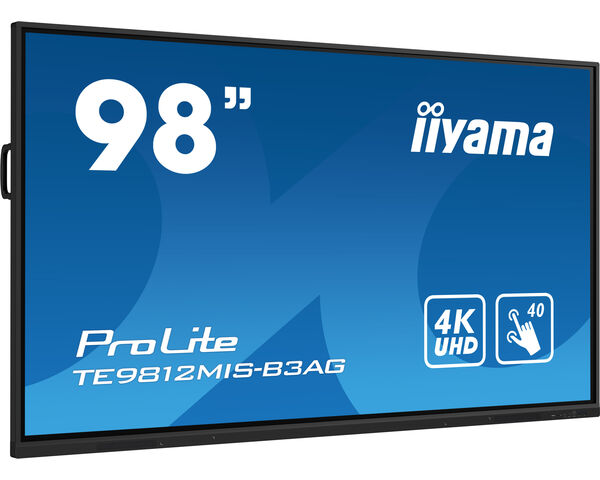 iiyama ProLite TE9812MIS-B3AG 98&quot;, 4k UHD, Infrared 40pt touch, PC slot, 24/7, IPS, Anti-glare coating, WiFi, HDMI, USB-C, Android 11 OS