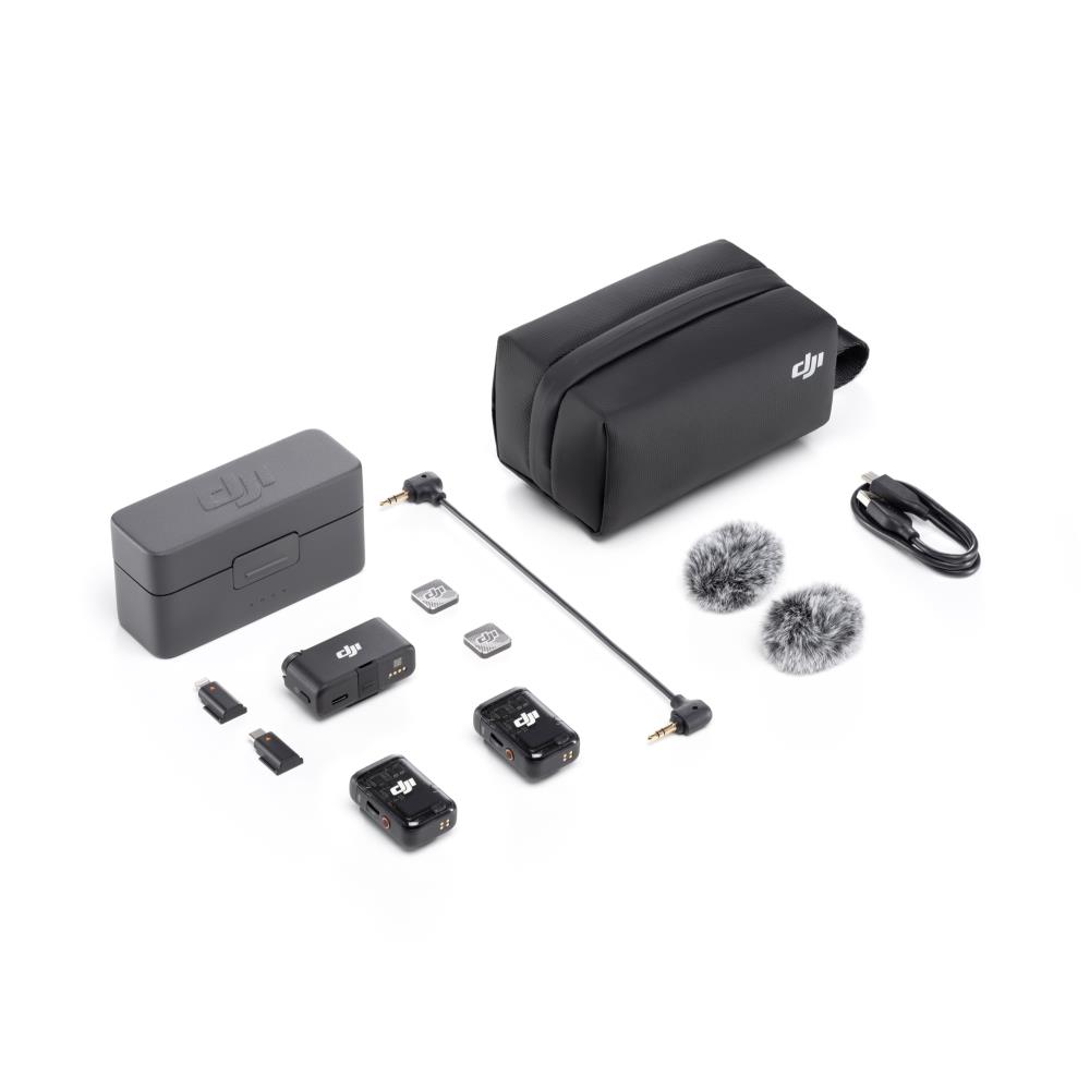 DJI Mic 2 (2 TX + 1 RX + charging case) - juhtmevaba mikrofonisüsteem