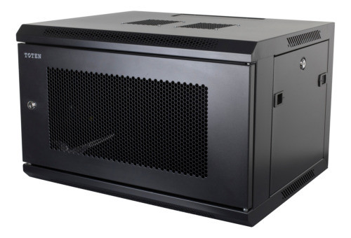 Toten 19" 6U wall cabinet, 600*450, perforated door, black