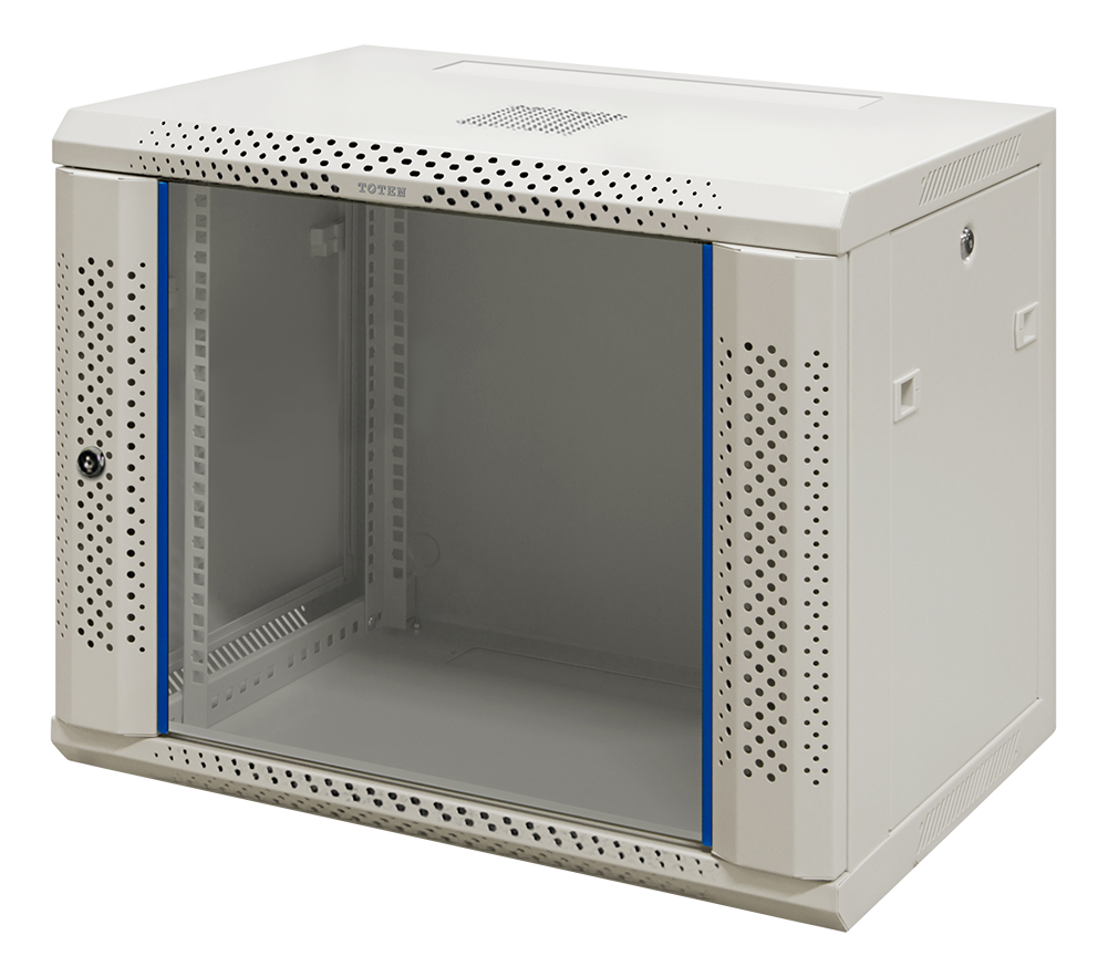Toten 19" 9U wall cabinet, 600*450, glass door, white