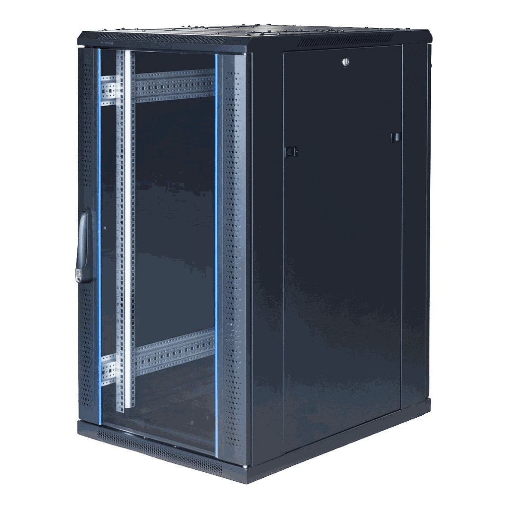 Toten 19" 9U wall cabinet, 600*450U, perforated door, black