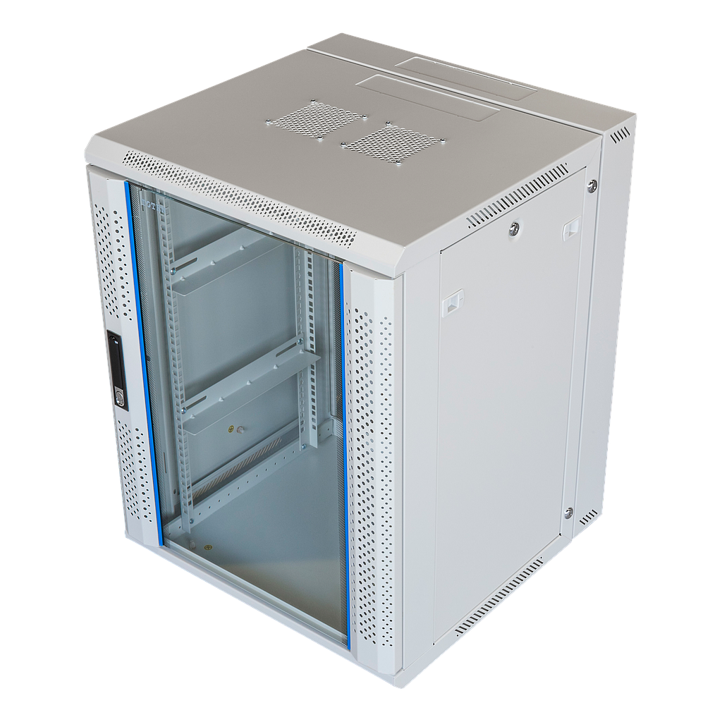 Toten 19" wall cabinet 15U, system Z, 600*600, glass door, white