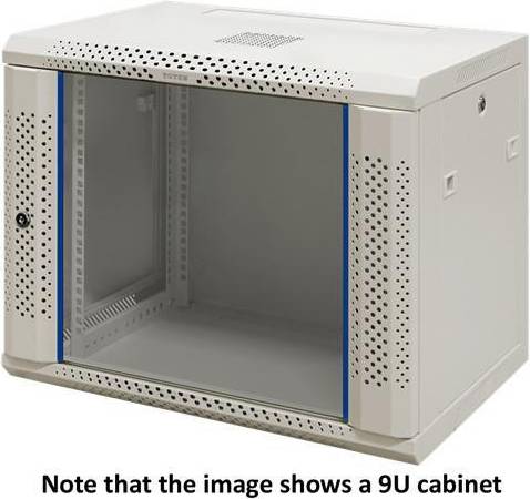Toten 19" wall cabinet 9U, system Z, 600*600, glass door, white