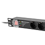 Lanberg rack PDU Pro 19inch 1U 16A 7*Shuko 2m black, SPD-3MP