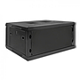 Qoltec rack cabinet 19" | 4U | 600 x 280 x 450 | black | hanging