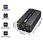 Qoltec Monolith voltage converter 1200 MS wave |12V to 230V | 600/1200W | USB