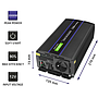 Qoltec Monolith voltage converter 2000 MS wave |12V to 230V | 1000/2000W | USB