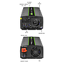 Qoltec Monolith voltage converter 2000 MS wave |12V to 230V | 1000/2000W | USB