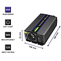 Qoltec Monolith voltage converter 600 MS wave | 12V to 230V | 300/600W| USB