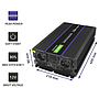 Qoltec Monolith voltage converter 6000 MS wave | 12V to 230V | 3000/6000W | USB