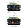 Qoltec pure sine wave inverter Monolith | battery charger | UPS | 1000W | 2000W | 12V to 230V | LCD