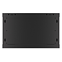 Lanberg 19" wall-mount rack cabinet, 6U/600*600 with metal door (flat pack), black