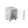 Lanberg 19" v2 free-standing rack cabinet, 15U/600*600 with glass door (flat pack), LCD, grey