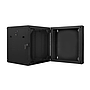 Lanberg 19" wall-mount double-section rack cabinet, 12U/600*600 with glass door (flat pack), black