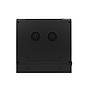 Lanberg 19" wall-mount double-section rack cabinet, 12U/600*600 with glass door (flat pack), black