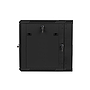 Lanberg 19" wall-mount double-section rack cabinet, 12U/600*600 with glass door (flat pack), black