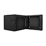 Lanberg 19" wall-mount double-section rack cabinet, 9U/600*600 with glass door (flat pack), black