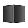 Lanberg wall-mount rack cabinet 19" 12U 600*600 with glass door (flat pack), black