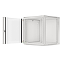 Lanberg 19" wall-mount cabinet 12U/600*600 with glass door (flat pack), grey