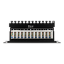 10" patch panel, 12*RJ45, CAT6, UTP, 1U, metal, must