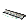 Lanberg 19" 1U 24 port patch panel, Cat.6 FTP, with cable organizer, shielded, black