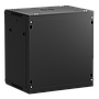 Netrack 19" wall-mount F-Line rack cabinet, 12U 600*450, glass door, black, flat-pack