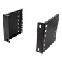 10"-19" muudetava laiusega seinaräkk, 6U, 35kg koormust, teras, must