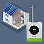 Qoltec hybrid solar inverter, off-grid 11kW, 160A, 48V, MPPT, BMS, sine, Wi-Fi option, power factor 1.0