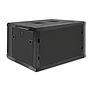 Qoltec 19" wall-mount rack cabinet 6U 600*370*600, perforated doors, black