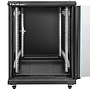Qoltec 19" floor rack cabinet 15U 600*855*600, perforated doors, black