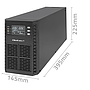 Qoltec UPS 2kVA, 2000W, PF1.0 LCD,EPO,USB,On-line