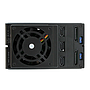 3 bay 3.5" SATA III/SAS II HDD aluminium trayless hot swap mobile rack backplane, 6Gbps, 2*5.25"